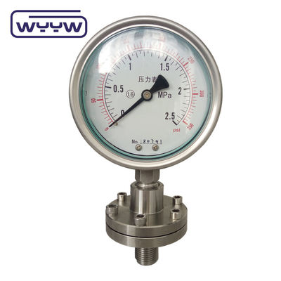Qualität  60mm Diaphragm Pressure Gauge SS316 Industrial Pressure Meter usine