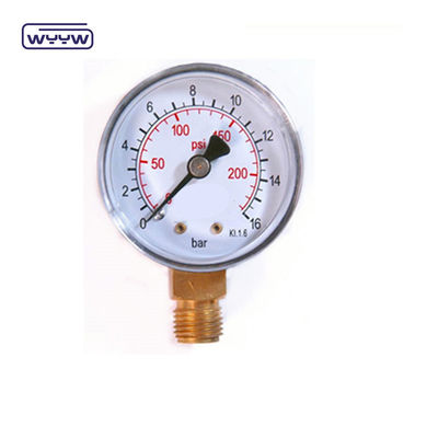 Qualität  60mm Air Stainless Steel Pressure Gauge Dual Scale Bottom Connection usine