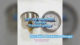 2,5" 60mm -20~100cmH2O Edelstahlgehäuse + Messinganschluss