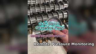 2,5" 63 mm Edelstahlgehäuse, mit Glyzerin gefüllt