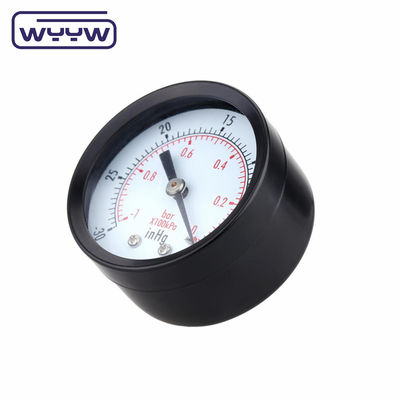 Stahl-Negativdruckmessgerät -0,1Mpa Rückenhalter 60mm Zifferblatt