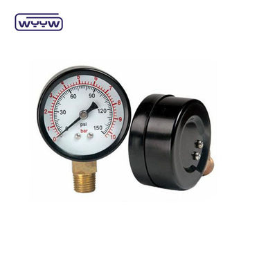 Hochwertiges 50mm, Trockendruckmessgerät Hochschwarzes Stahlgehäuse Hydraulikdruckmessgerät Luftdruckmessgerät