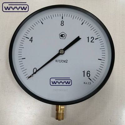 250 mm Schwerlast-Bourdon-Rohr-Hochpräzisions-Druckmessgerät 16 kgf/cm2