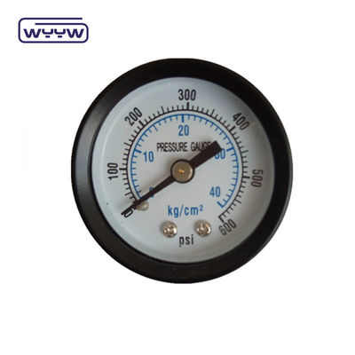60MM 0-10 kgcm2 &amp; 150 psi Schwarzes Stahlgehäuse Weißes Zifferblatt Manometer für den Wasserdruck