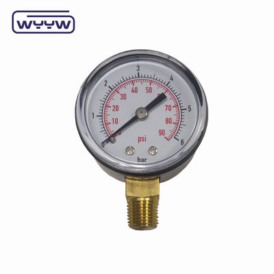 WYYW Druckmessgerät Preis Bodenanschluss 2&quot; 50mm Plastikkoffer Luftdruckmessgerät lpg Gas Manometer