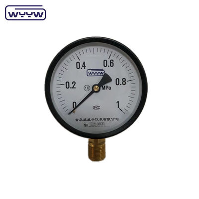 Wasserrohr-Druckmessgerät Fabrik 100mm 4 Zoll M20X1,5 schwarzer Stahl billiger Preis Manometer 20 psi