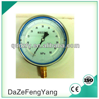 Dial Größe Druckmessgerät Präzisions Manometer mit schwarzem Stahlgehäuse