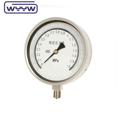 Dial Größe Druckmessgerät Präzisions Manometer mit schwarzem Stahlgehäuse