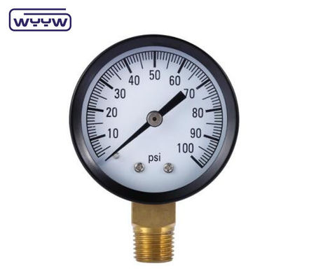 angepasste Rückenverbindung 150 PSI Hot Sale 60mm allgemeines Manometer M12X1,5 Luftdruckmessgerät 10 bar