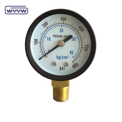 angepasste Rückenverbindung 150 PSI Hot Sale 60mm allgemeines Manometer M12X1,5 Luftdruckmessgerät 10 bar