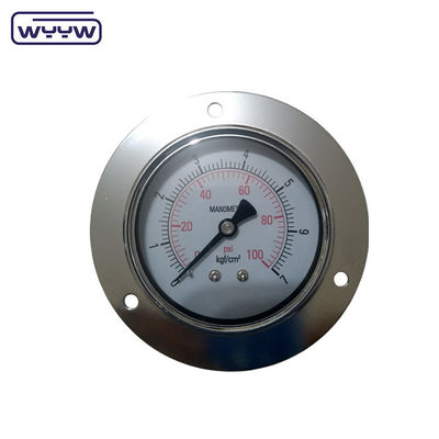4&quot; Luftmanometer Vorderflansche Druckmessgerät Rückseite