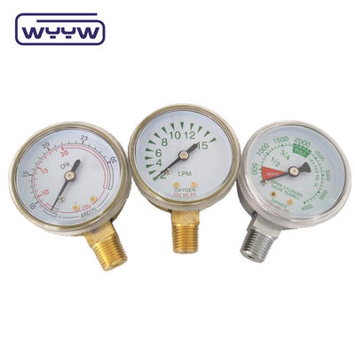2 &quot;Generaldruckmessgerät Gas Manometer Bodenmontage 50 mm Zifferblatt