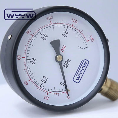 100 mm Wasser allgemeine Handelsdruckmessgerät Manometer Bodenmontage