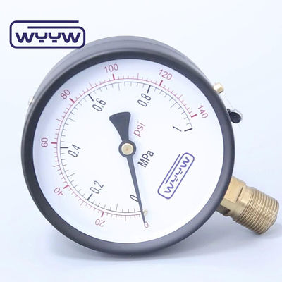 4 Zoll Druckmanometer doppelter Skala-Stab und Trockendruckmesser für Wasserluft M20X1.5 oder G1/2&quot;