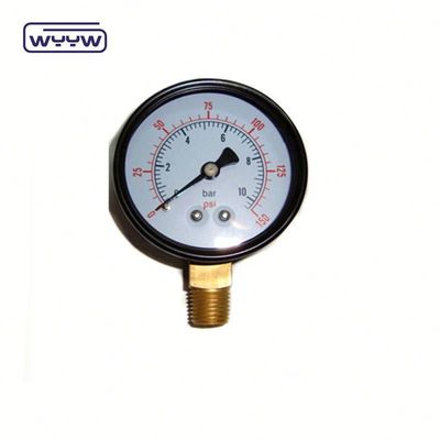 Dampfkessel-Druckmessgerät Manometer Bodenmontage mit schwarzem Stahlgehäuse