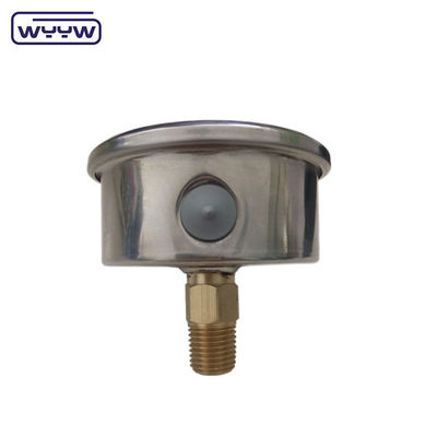 En837-1 63mm hinten alle Edelstahl Messing Bourdon-Rohr Druckmessgerät 0-20bar/0-300psi 1/4&quot;NPT-Garn