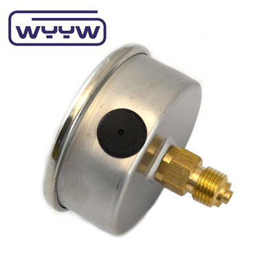 En837-1 63mm hinten alle Edelstahl Messing Bourdon-Rohr Druckmessgerät 0-20bar/0-300psi 1/4&quot;NPT-Garn