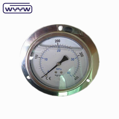 Panel Mount 4&quot; 1/2&quot;NPT oder BSP Bar Psi Doppelskala Flüssigölfüllung PG100-Serie Edelstahldruckmessgerät