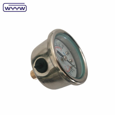 40mm Zentimeter Rücken OEM 1/4 "bsp npt 1,5 Zoll Gesicht Glycerin gefüllt Druckmessgerät