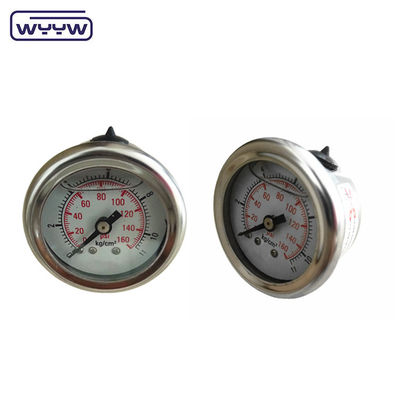 40mm Zentimeter Rücken OEM 1/4 "bsp npt 1,5 Zoll Gesicht Glycerin gefüllt Druckmessgerät