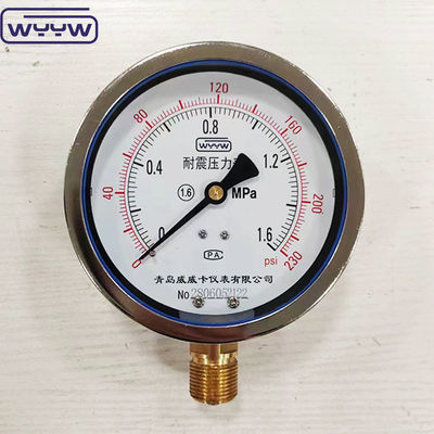 Neues Produkt Bajonett Chromgehäuse 1/2&quot; Bsp Radial Eingang Bar psi 4&quot; Glycerin gefüllt Druckmessgerät Manometer