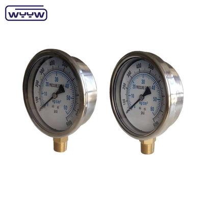 Neues Produkt Bajonett Chromgehäuse 1/2&quot; Bsp Radial Eingang Bar psi 4&quot; Glycerin gefüllt Druckmessgerät Manometer