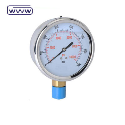 Neues Produkt Bajonett Chromgehäuse 1/2&quot; Bsp Radial Eingang Bar psi 4&quot; Glycerin gefüllt Druckmessgerät Manometer