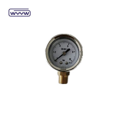 40 mm Zifferblatt ss304 Gehäusezeiger Typ Bourodon-Rohr vertikal 0-10bar /psi Öl gefülltes Druckmessgerät 1-1/2
