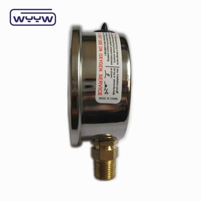 Hochwertige Messingverbindung 1/4 &quot;BSP Doppelskala Bar Psi EN837-1 Accurac 1.6 Flüssigkeitsgefüllte Druckmessgerät