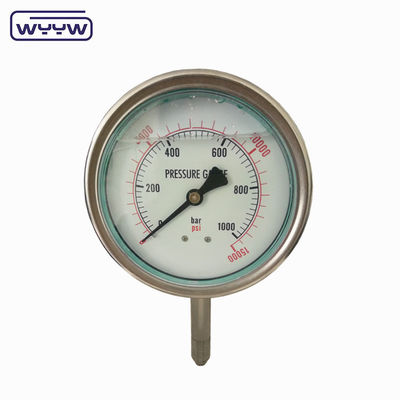 Hydraulisches Manometer mit Messing und Edelstahlgehäuse Mpa Psi