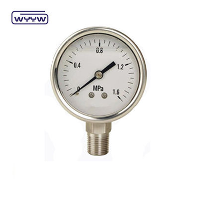 Hydraulisches Manometer mit Messing und Edelstahlgehäuse Mpa Psi