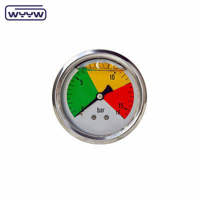 63mm EN837-1 Hydraulikwasser 0-10bar/psi axiale Einstiegsöl Glycerin gefülltes Druckmessgerät 2,5