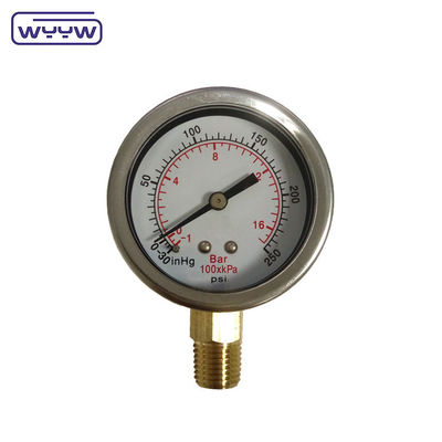 52 mm Öl gefüllte hydraulische Druckmessgeräte