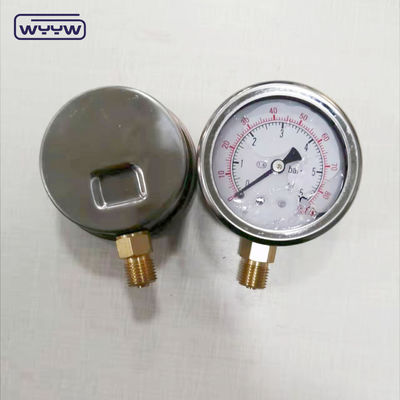 Edelstahl 63mm Radialverbindung Glycerinöl gefüllt 600bar Druckmessgerät