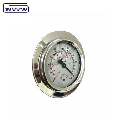 Flansche 63 mm zweigliedrige Stoßsicherheit 2,5% Manometer mit hoher Präzision, hydraulisches Druckmessgerät 16 bar