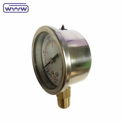 Zurückverbindung Druckmessgerät Manometer Stoßbeständig 60 mm