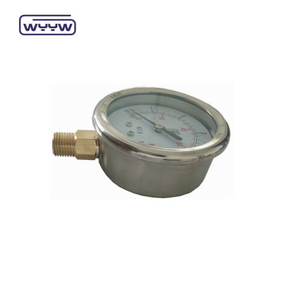 Silikonöl gefülltes Druckmessgerät 60 mm 1 Jahr Garantie