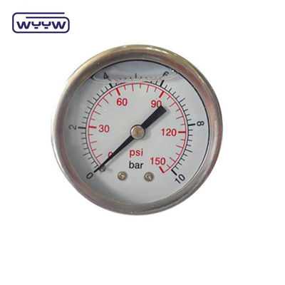 2.5&quot; Doppelskala-Druckmessgerät Manometer Rücken Mount Glycerinbar Öldruckmessgerät