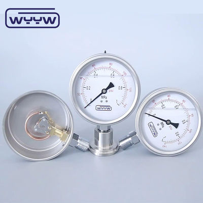 100 mm Öldraht Chrom-Bourdon-Rohr-Typ Druckmessgerät