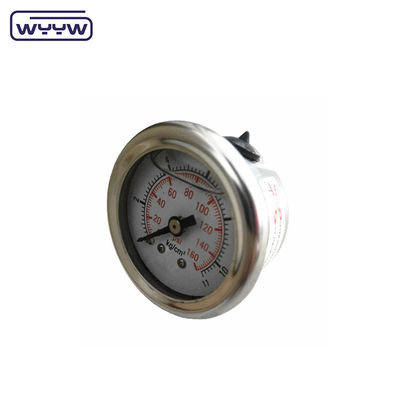 Zurückmontierte Flüssigkeit 1,5&quot; 40mm Hydraulikdruckmessgerät für Hydraulikgeräte