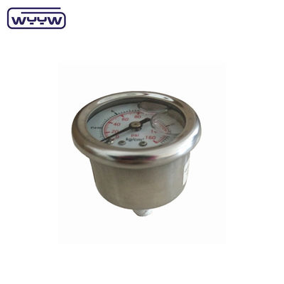 Zurückmontierte Flüssigkeit 1,5&quot; 40mm Hydraulikdruckmessgerät für Hydraulikgeräte