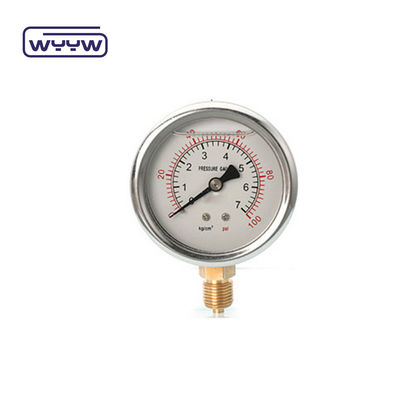 Glycerin-Druckmessgerät Manometer 100 mm Unterdruckmessgerät für Öl und Gas