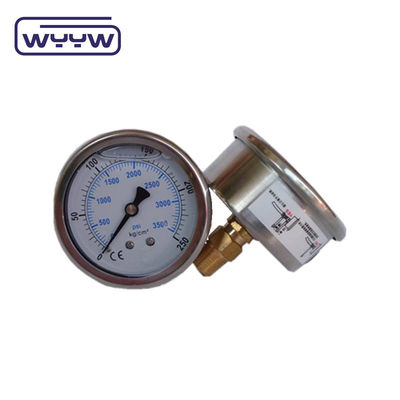 Industrielle Messing-Back Mount Öl gefülltes Manometer für Glycerin
