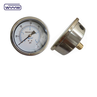 Industrielle Messing-Back Mount Öl gefülltes Manometer für Glycerin