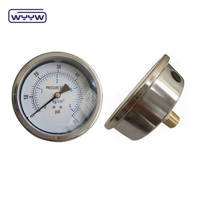 Industrielle Messing-Back Mount Öl gefülltes Manometer für Glycerin