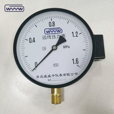 1.6MPa schwarzes Stahlgehäuse 1/2&quot;bsp M20X1.5 6 Zoll elektrischer Kontakt Doppelskala Manometer Druckmessgerät Preis
