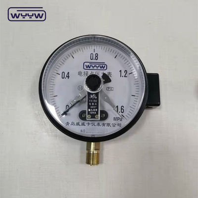 NO+NC 1 MPa Erdgasdruckmessgerät 4 Zoll 100 mm elektrisches Kontaktmanometer