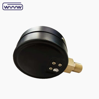 KPa Niederdruckmessgerät WYYW 4 Zoll 100 mm schwarz Stahlgehäuse Boden Eingangsblasen mbar cmh2o Manometer