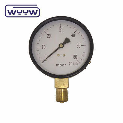 Niedrig Manometer SS 63mm InH2O WC Druckmessgerät Mbar Bellows Druckmessgerät