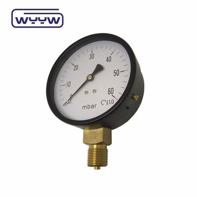 Niedrig Manometer SS 63mm InH2O WC Druckmessgerät Mbar Bellows Druckmessgerät